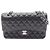 Chanel Matelassé Double Flap Shoulder Bag Black