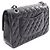 Chanel Matelassé Double Flap Shoulder Bag Black - view 2