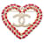 Spilla Chanel Coco Mark Heart Rosa Rosso D'oro