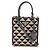 Mini borsa 2-Way in jacquard Triangolo Prada Nero Beige
