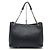 Borsa Tote in pelle nera Tory Burch Nero - vista 4