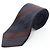 Louis Vuitton Monogram Stripe Silk Tie Brown Navy blue