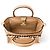 Borsa Louis Vuitton On My Side in pelle beige - vista 2