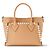 Borsa Louis Vuitton On My Side in pelle beige - vista 3