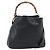 Borsa a Spalla GUCCI Bamboo in Pelle 2way Nero Oro 001 1577 3444 Auth BA13349 D'oro