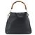 Borsa a Spalla GUCCI Bamboo in Pelle 2way Nero Oro 001 1577 3444 Auth BA13349 D'oro - vista 13