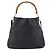 Borsa a Spalla GUCCI Bamboo in Pelle 2way Nero Oro 001 1577 3444 Auth BA13349 D'oro - vista 2