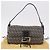 FENDI Zucchino Canvas Mamma Baguette Bolso de Hombro Navy Silver Auth 185146SAV Plata Azul marino - vista 12