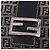 FENDI Zucchino Canvas Mamma Baguette Bolso de Hombro Navy Silver Auth 185146SAV Plata Azul marino - vista 19