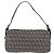 FENDI Zucchino Canvas Mamma Baguette Bolso de Hombro Navy Silver Auth 185146SAV Plata Azul marino - vista 2