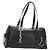 Christian Dior Boston Bag Leder Schwarz Silber Auth 184720SAM
