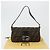 FENDI Zucca Canvas Mamma Baguette Shoulder Bag Black Brown Auth 184908SAM Marrone Nero - vista 12