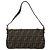 FENDI Zucca Canvas Mamma Baguette Shoulder Bag Black Brown Auth 184908SAM Marrone Nero - vista 2