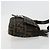 FENDI Zucca Canvas Mamma Baguette Shoulder Bag Black Brown Auth 184908SAM Marrone Nero - vista 3