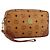 Clutch MCM Vicetos Logogram in pelle PVC Marrone Oro Auth ar13951 D'oro