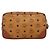Clutch MCM Vicetos Logogram in pelle PVC Marrone Oro Auth ar13951 D'oro - vista 2