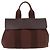 Hermès Borsa HERMES Valparaiso PM in tela e pelle marrone argento Auth BA13422 - vista 13