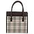 Borsa BURBERRY Nova Check in tela nera e argento Auth ep14880 Nero - vista 2