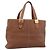 Borsa Burberry in pelle marrone oro Auth ep14863 D'oro