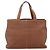 Borsa Burberry in pelle marrone oro Auth ep14863 D'oro - vista 2
