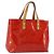 LOUIS VUITTON Monogram Vernis Reade PM Hand Bag Red Rouge M91088 LV Auth ar13936 Rosso