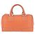 Sac à main LOEWE Anagram Americana 28 en cuir Orange Argent Auth ep14765 - vue 2