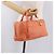 Sac à main LOEWE Anagram Americana 28 en cuir Orange Argent Auth ep14765 - vue 25