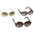 Chloé Gafas de sol Chloe de plástico 3 Set Brown White Auth BA13058 Castaño Blanco
