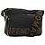 Borsa a tracolla FENDI Canvas Black Gold Auth 183392 Nero D'oro
