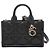 Dior Mini Book Tote in pelle Macrocannage Borsa a mano Nera Nero