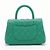 Timeless Chanel Borsa a mano e a tracolla piccola in pelle caviar Coco Verde - vista 2