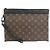Borsa Louis Vuitton Monogram Macassar Pochette To Go M82079 Marrone Nero