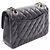 Borsa a tracolla Chanel Matelassé Double Flap Nero - vista 2