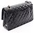 Borsa a tracolla Chanel Matelassé Double Flap Nero - vista 2