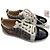 Zapatillas Christian Louboutin de purpurina y charol Negro Blanco Dorado Metálico