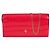 Alexander McQueen Rote Leder-Chain-Clutch mit Prägung - Gebraucht