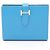 Cartera compacta de dos pliegues Hermès Bearn Azul