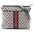 Borsa a tracolla Gucci Sherry Line GG Canvas Beige Blu navy
