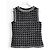 Chanel Top sin mangas de tweed de pata de gallo Fall 2017 Negro Plata