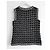 Chanel Top sin mangas de tweed de pata de gallo Fall 2017 Negro Plata - vista 4