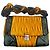 Miu Miu Borsa in pelle gialla e pitone Nero Verde Giallo