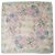 Balenciaga Seidenschal mit Blumenprint Pink Weiß Blau Hellgrün