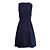 Abito a trapezio plissé senza maniche blu navy Prada - vista 3