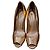 Autre Marque San Marina Goldene Leder-Pumps