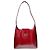 Borsa a tracolla Salvatore Ferragamo Gancini in pelle vernice Marrone Rosso