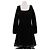 Red Valentino Robe noire fleurs ajourées sur le bas Black