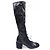 Timeless CHANEL STIVALETTI ALTI in tessuto lucido stropicciato e grosgrain