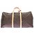 Louis Vuitton Borsa shopper "Keepall 60" in tela marrone - vista 2