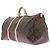 Louis Vuitton Borsa shopper "Keepall 60" in tela marrone - vista 3