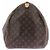 Louis Vuitton Borsa shopper "Keepall 60" in tela marrone - vista 5